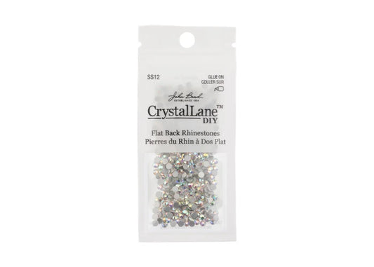 Crystal Lane Diy Flat Back Rhinestones Ss12 (3mm) Crystal Ab 432pcs
