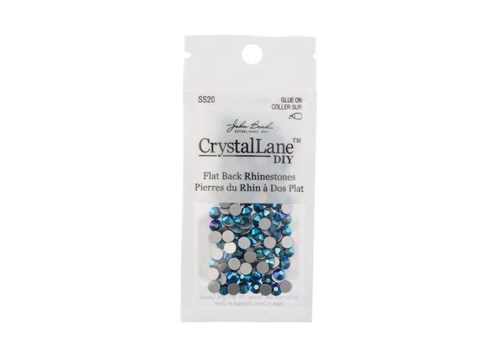 Crystal Lane Diy Flat Back Rhinestones Ss20(4.7mm) Jet Ab 144pcs