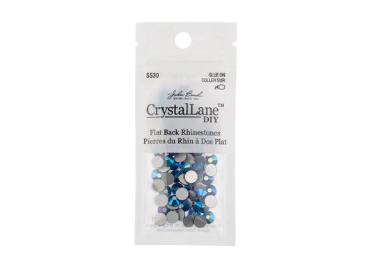 Crystal Lane Diy Flat Back Rhinestones Ss30(6.5mm) Jet Ab 72pcs