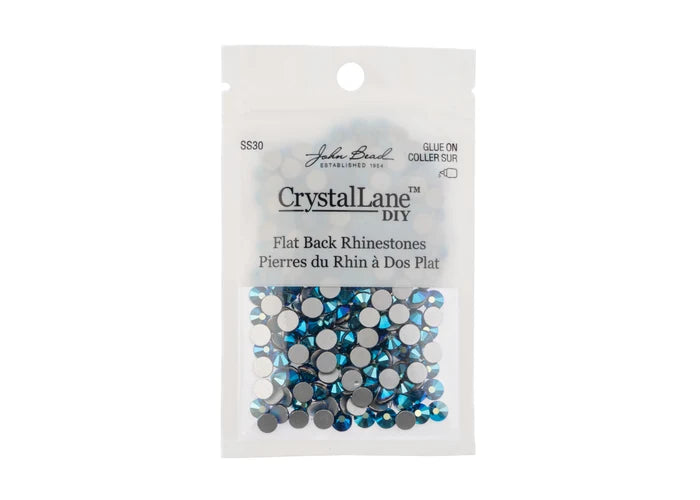 Crystal Lane Diy Flat Back Rhinestones Ss30(6.5mm) Jet Ab 288pcs