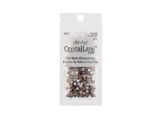 Crystal Lane Diy Flat Back Rhinestones Ss12 (3mm) Metallic Rose Gold 432pcs
