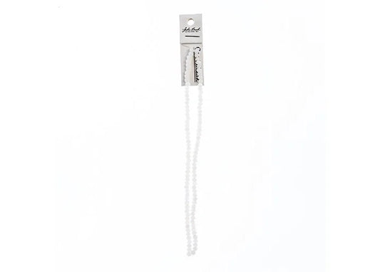 Crystal Lane Diy Rondelle 2 Strand 7in (apx110pcs) 3x4mm Opaque White Matt Ab