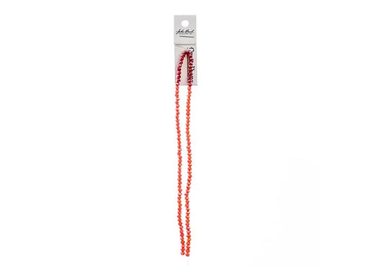 Crystal Lane Diy Rondelle 2 Strand 7in (apx110pcs) 3x4mm Transparent Red Ab