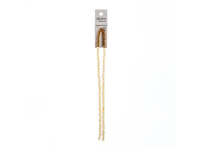 Crystal Lane Diy Rondelle 2 Strand 7in (apx110pcs) 3x4mm Transparent Topaz Ab