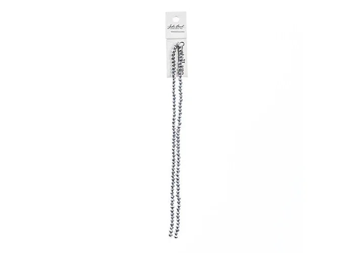 Crystal Lane Diy Rondelle 2 Strand 7in (apx110pcs) 3x4mm Opaque Silver Iris