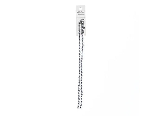 Crystal Lane Diy Rondelle 2 Strand 7in (apx110pcs) 3x4mm Opaque Silver Iris