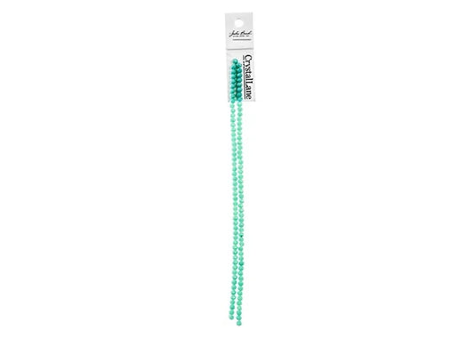 Crystal Lane Diy Rondelle 2 Strand 7in (apx110pcs) 3x4mm Opaque Turquoise Green