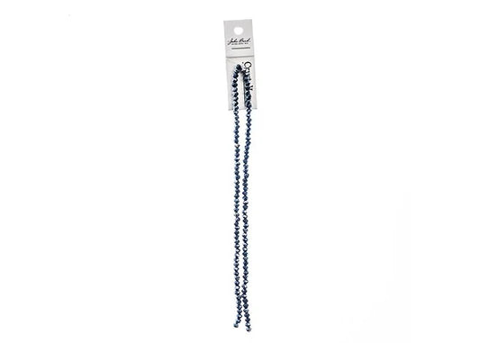 Crystal Lane Diy Rondelle 2 Strand 7in (apx110pcs) 3x4mm Opaque Gunmetal Luster