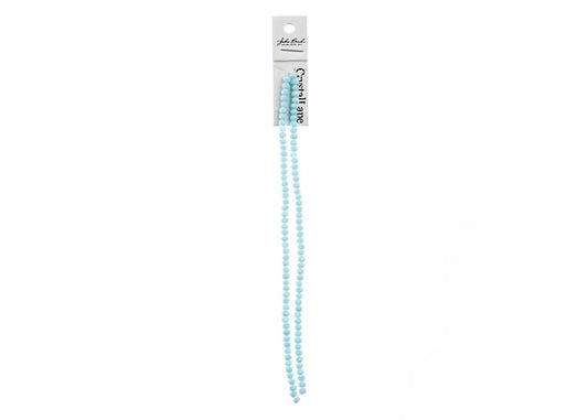 Crystal Lane Diy Rondelle 2 Strand 7in (apx110pcs) 3x4mm Opaque Light Blue