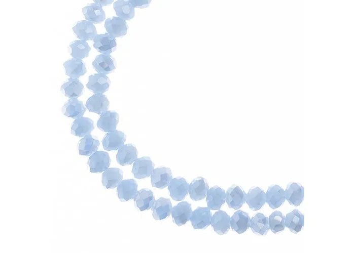 CRYSTAL LANE DIY RONDELLE 2 STRAND 7IN (APX110PCS) 3X4MM OPAQUE LIGHT PERIWINKLE