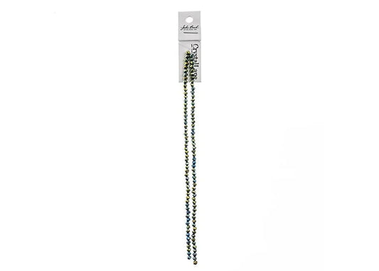 Crystal Lane Diy Rondelle 2 Strand 7in (apx110pcs) 3x4mm Opaque Green Iris