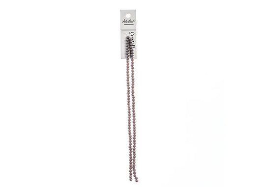 Crystal Lane Diy Rondelle 2 Strand 7in (apx110pcs) 3x4mm Opaque Grey