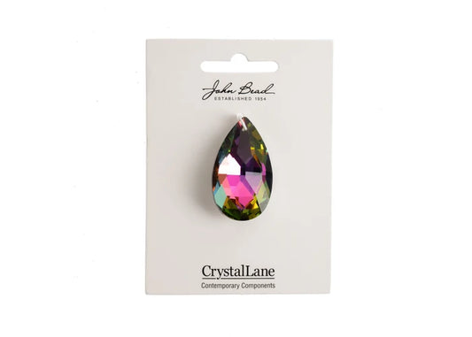 Crystal Lane Diy Faceted Teardrop 22x38mm Multi Color