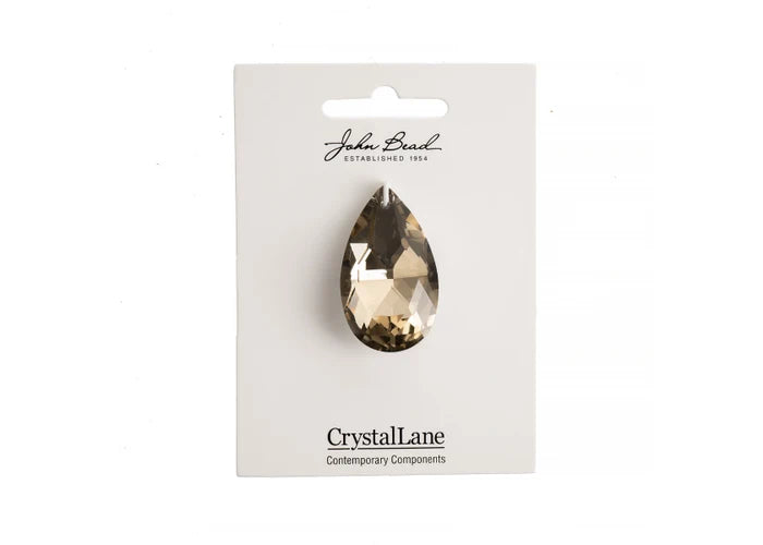 Crystal Lane Diy Faceted Teardrop 22x38mm Light Amber