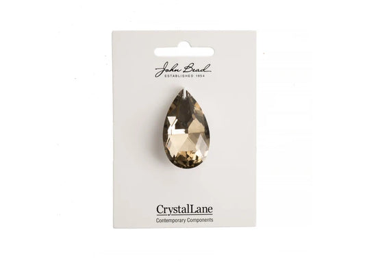 Crystal Lane Diy Faceted Teardrop 22x38mm Light Amber