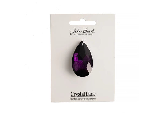 Crystal Lane Diy Faceted Teardrop 22x38mm Amethyst