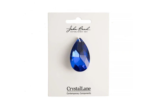 Crystal Lane Diy Faceted Teardrop 22x38mm Dark Blue