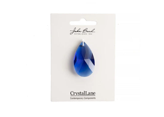 Crystal Lane Diy Faceted Teardrop 22x38mm Sapphire