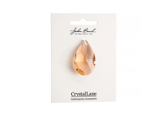 Crystal Lane Diy Faceted Teardrop 22x38mm Champagne