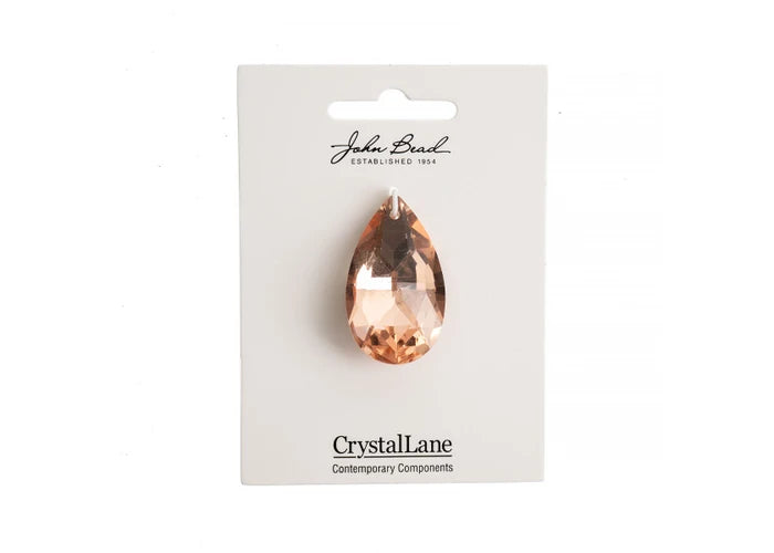 Crystal Lane Diy Faceted Teardrop 22x38mm Copper
