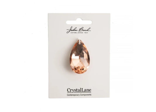 Crystal Lane Diy Faceted Teardrop 22x38mm Copper