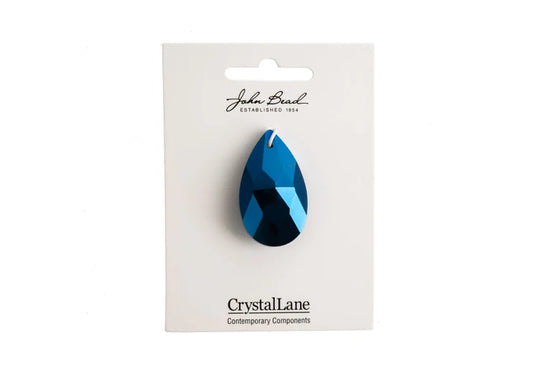 Crystal Lane Diy Faceted Teardrop 22x38mm Blue Iris