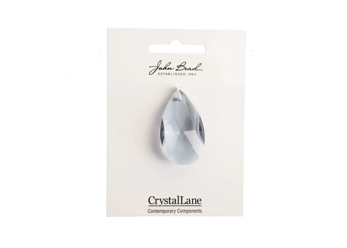 Crystal Lane Diy Faceted Teardrop 22x38mm Light Blue