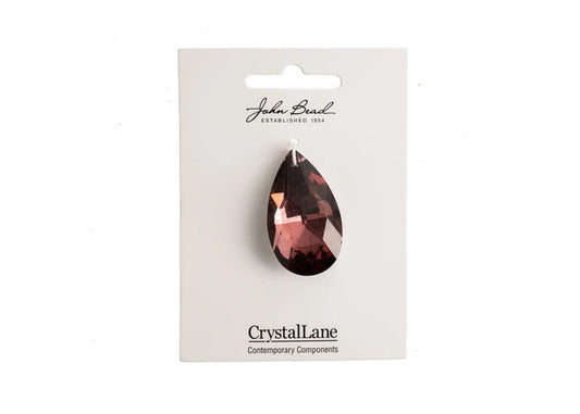 Crystal Lane Diy Faceted Teardrop 22x38mm Purple