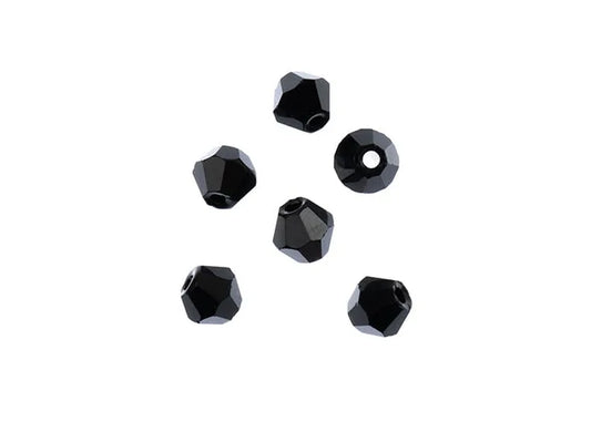 Crystal Lane Diy Bicone 2strand 7in (apx96pcs) 4mm Opaque Black
