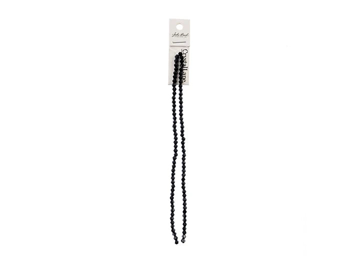 Crystal Lane Diy Bicone 2strand 7in (apx96pcs) 4mm Opaque Black