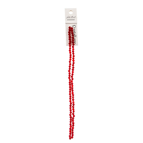 Crystal Lane Diy Bicone 2strand 7in (apx96pcs) 4mm Opaque Red