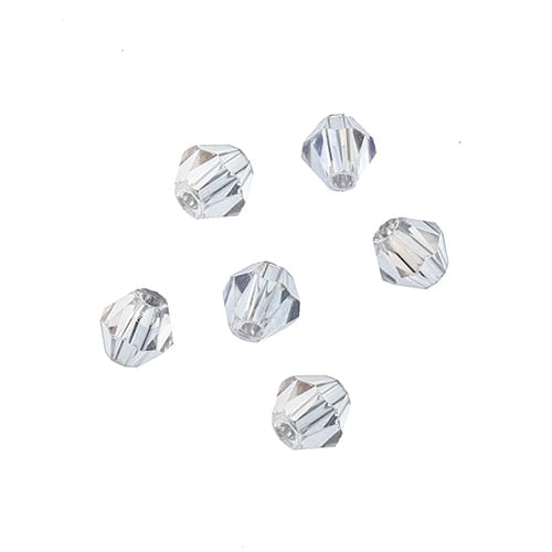 Crystal Lane Diy Bicone 2strand 7in (apx96pcs) 4mm Transparent Crystal Ab