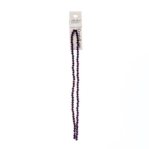Crystal Lane Diy Bicone 2strand 7in (apx96pcs) 4mm Opaque Purple Iris