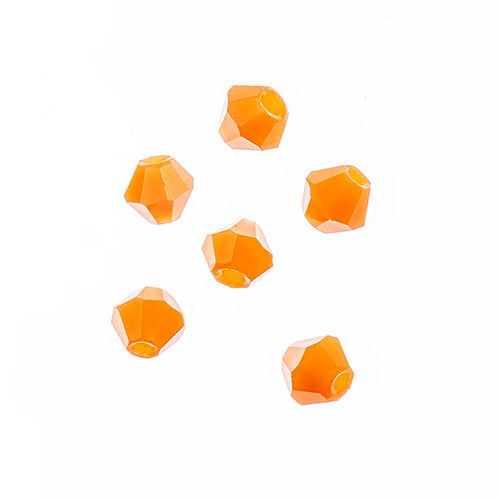 CRYSTAL LANE DIY BICONE 2STRAND 7IN (APX96PCS) 4MM OPAQUE ORANGE