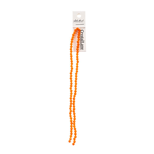 Crystal Lane Diy Bicone 2strand 7in (apx96pcs) 4mm Opaque Orange
