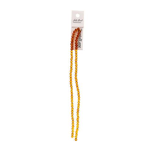 Crystal Lane Diy Bicone 2strand 7in (apx96pcs) 4mm Transparent Amber