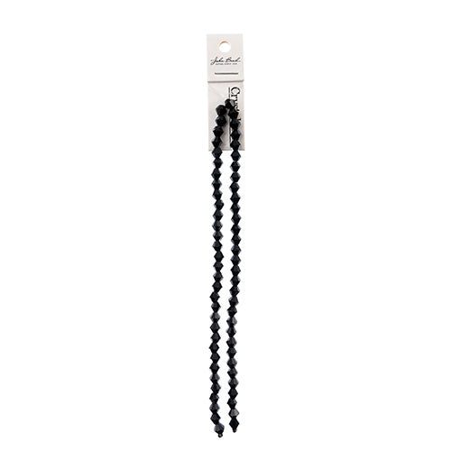 Crystal Lane Diy Bicone 2strand 7in (apx64pcs) 6mm Opaque Black