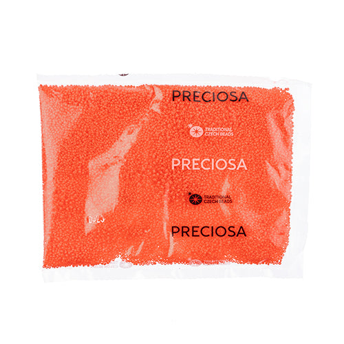 Czech Seed Bead 13/0 Cut Opaque Orange