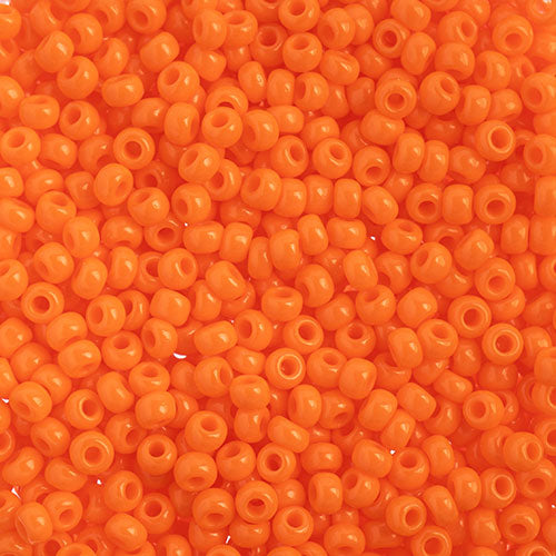 Czech Seed Bead Apx 22g Vial 10/0 Opaque Orange