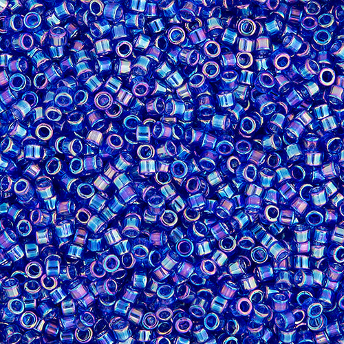 MIYUKI DELICA 11/0 TRANSPARENT COBALT BLUE AB DB-178