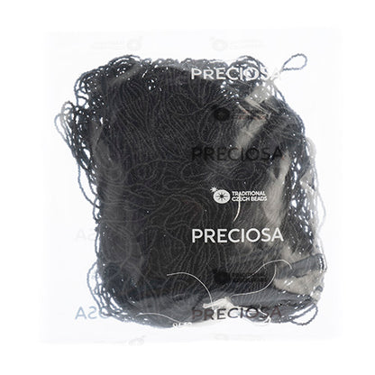 CZECH SEED BEADS 15/0 CUT APX100G OPAQUE BLACK