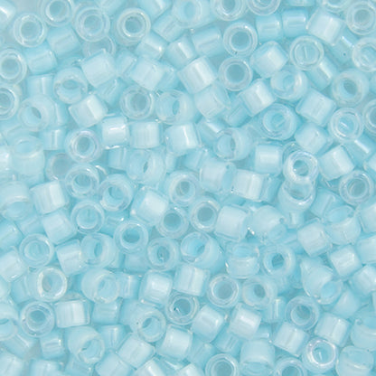 MIYUKI DELICA 11/0 AQUA AB LINED-DYED DB-78