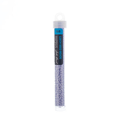 Czech Seed Bead Apx 22g Vial 10/0 Opaque Natural Lilac Luster