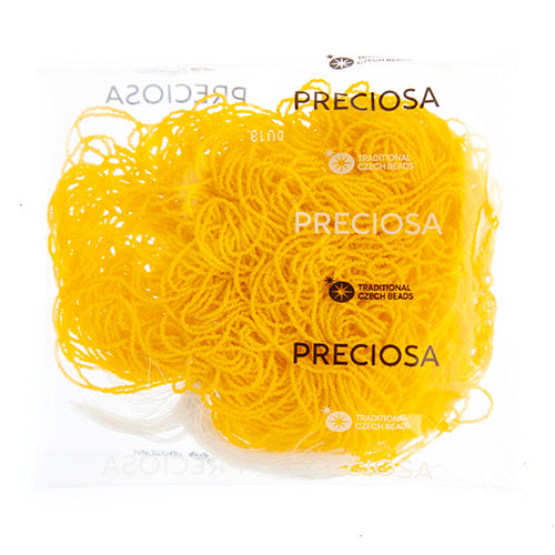 CZECH SEED BEADS 15/0 CUT APX100G OPAQUE GOLD YELLOW