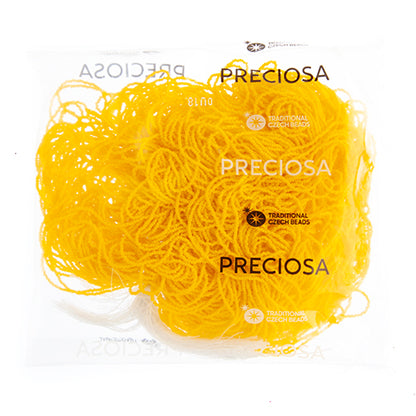 CZECH SEED BEADS 15/0 CUT APX100G OPAQUE GOLD YELLOW