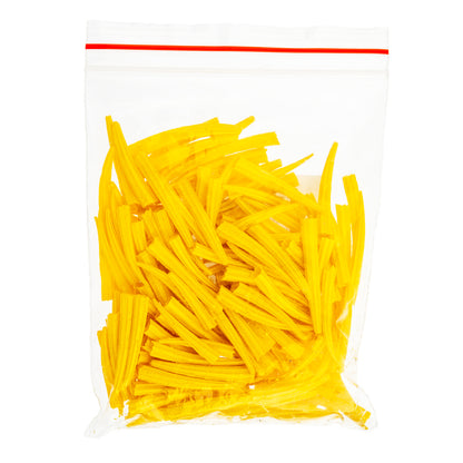 Dentalium Shell Ridged 30g/apx.100pcs 0.5in to 1in Yellow Oil Painted/water Resistant