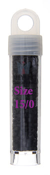 MIYUKI DELICA 15/0 RD BLACK MATTE DB-310