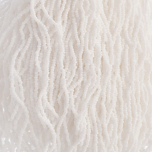 CZECH SEED BEADS 15/0 CUT APX100G OPAQUE WHITE