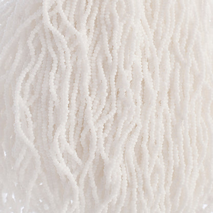 CZECH SEED BEADS 15/0 CUT APX100G OPAQUE WHITE