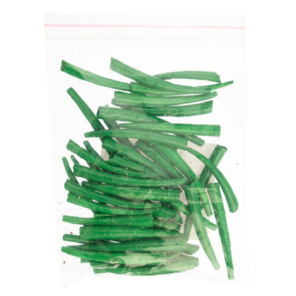 Dentalium Shell Smooth 25g 1in to 1.5in Green Oil Painted/water Resistant